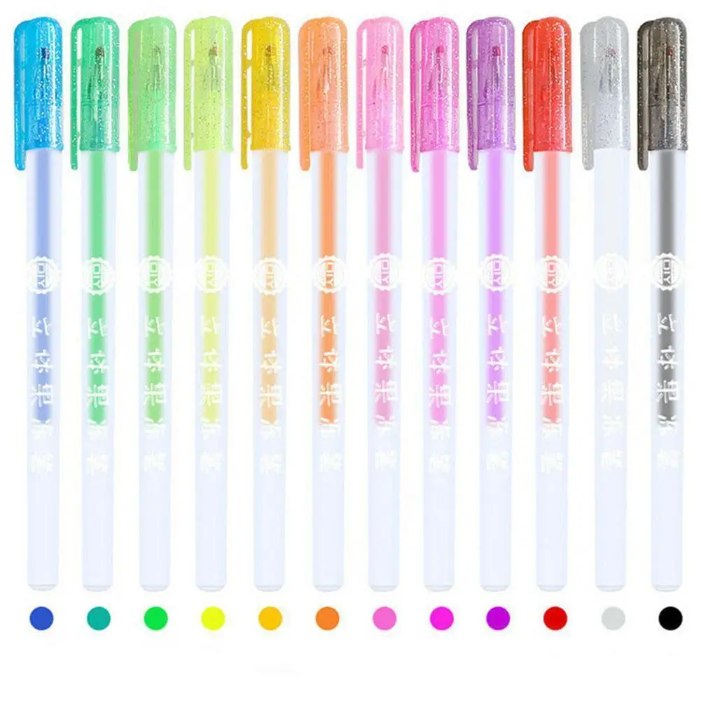 

3d Color Ink Pen Set With Assorted Colors Multiple-dimensional Painting Pen Pen Set Glossy Graffiti Art Jelly Diy Paint 6pc