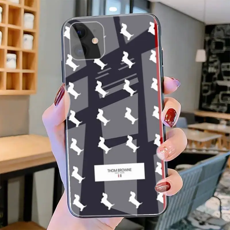 Brand THOM B-BROWNES Phone Case Tempered Glass For Iphone6plus 6S 7 7plus 8 X XS XSmax XR 11 12 Pro Max 12mini
Brand THOM B-BROWNES Phone Case Tempered Glass For Iphone6plus 6S 7 7plus 8 X XS XSmax XR 11 12 Pro Max 12mini