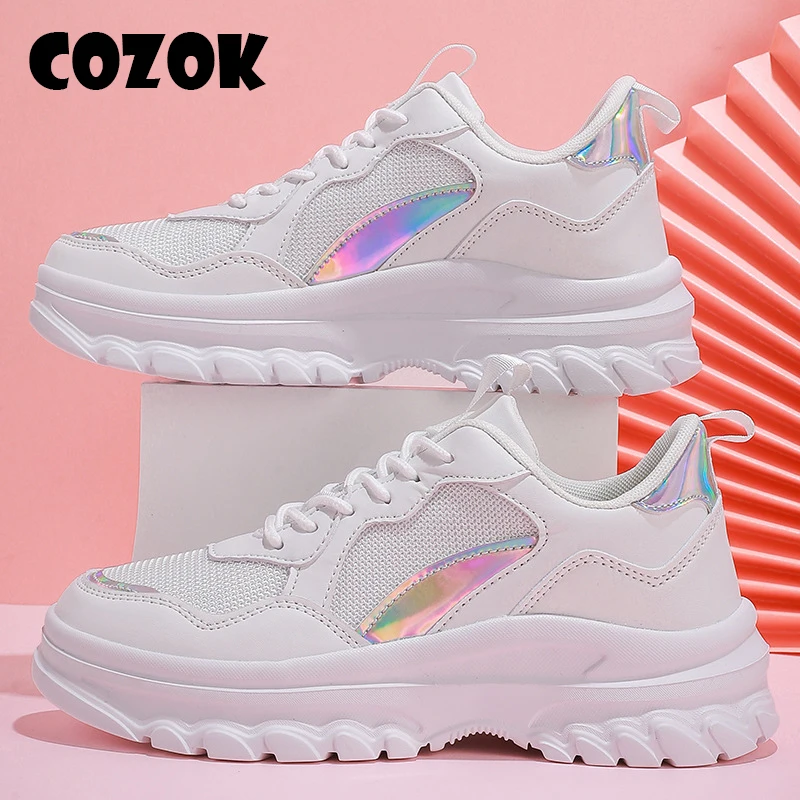 COZOK 2022 Spring Women Chunky Sneakers Thick Sole Height Vulcanized Shoes Woman Mesh Breathable Platform Sneakers Plus Size 44
COZOK 2022 Spring Women Chunky Sneakers Thick Sole Height Vulcanized Shoes Woman Mesh Breathable Platform Sneakers Plus Size 44
