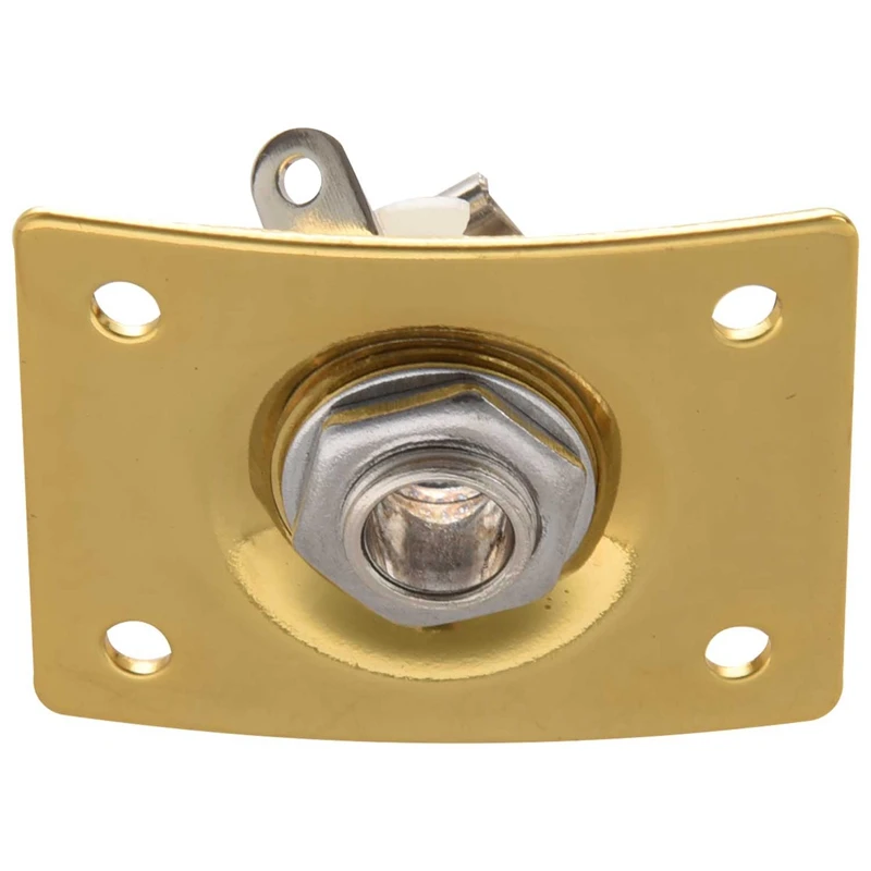 Square Style Jack Plate Guitar Bass Jack 1/4 Output Input Jack Socket For Electric Guitar Parts & Accessories Gold 
Square Style Jack Plate Guitar Bass Jack 1/4 Output Input Jack Socket For Electric Guitar Parts & Accessories Gold