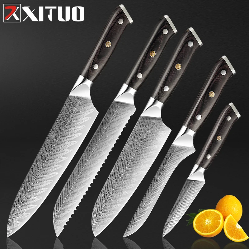 XITUO Laser Damascus Kitchen Knife Japanese Chef Knife Stainless Steel Meat Chopping Cooking Cleaver Peeling Santoku Knife New
XITUO Laser Damascus Kitchen Knife Japanese Chef Knife Stainless Steel Meat Chopping Cooking Cleaver Peeling Santoku Knife New