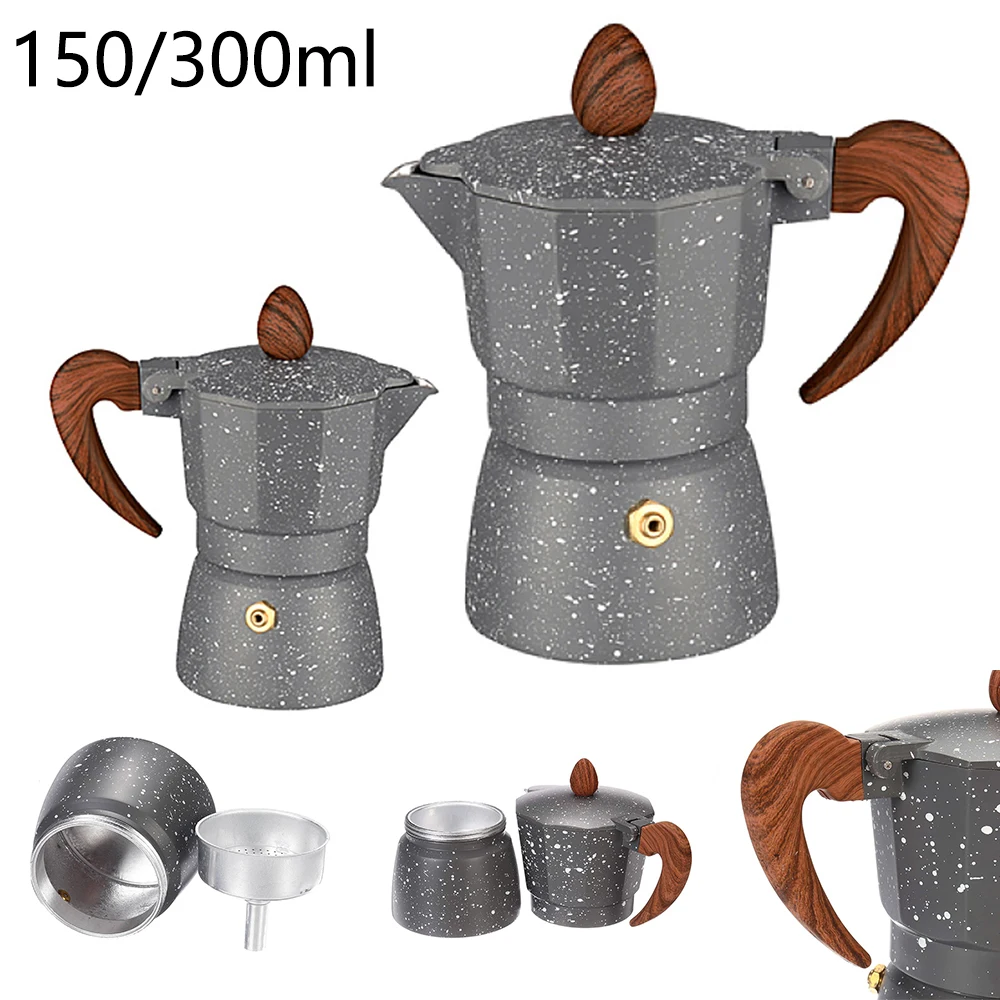 Алюминиевая Итальянская Кофеварка 150/300 мл, прочный кофейник Moka для эспрессо, практичный кофейник Moka
Алюминиевая Итальянская Кофеварка 150/300 мл, прочный кофейник Moka для эспрессо, практичный кофейник Moka