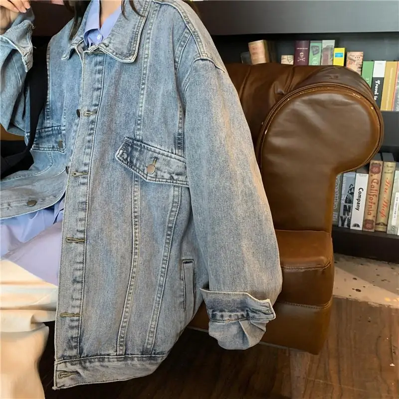 Basic Jackets Women Ulzzang Loose Outwear Leisure Lady Clothing Spring All-match Denim Pockets Vintage Classic Streetwear Solid
Basic Jackets Women Ulzzang Loose Outwear Leisure Lady Clothing Spring All-match Denim Pockets Vintage Classic Streetwear Solid