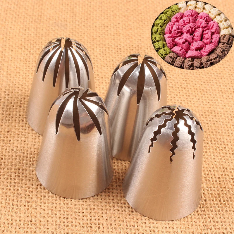 #901#902#903#904 Large Flower Icing Piping Nozzles Set Stainless Steel Pastry Nozzles Tips Cookies Cake Decorating Tools
#901#902#903#904 Large Flower Icing Piping Nozzles Set Stainless Steel Pastry Nozzles Tips Cookies Cake Decorating Tools
