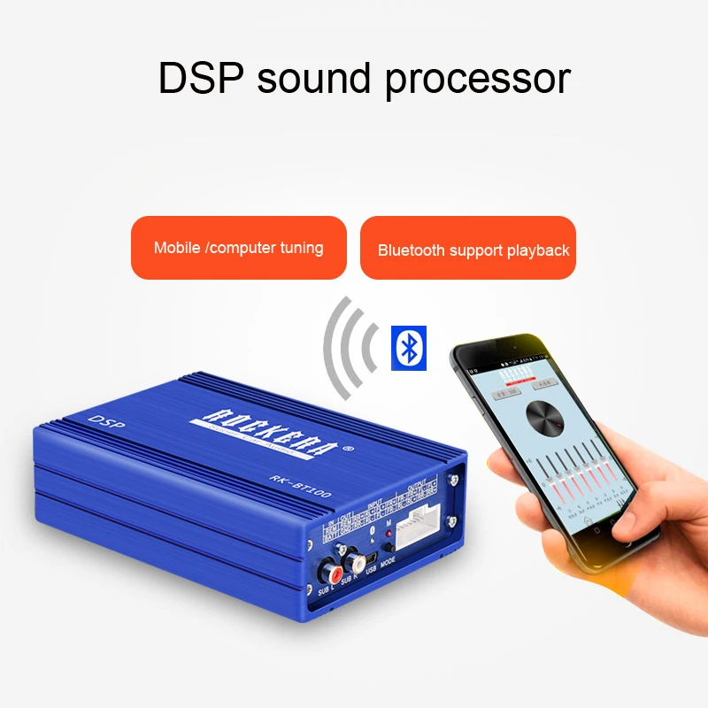 ROCKERA DSP звуковой процессор усилитель автомобиля стерео радио Bluetooth 4 канала 90 Вт *