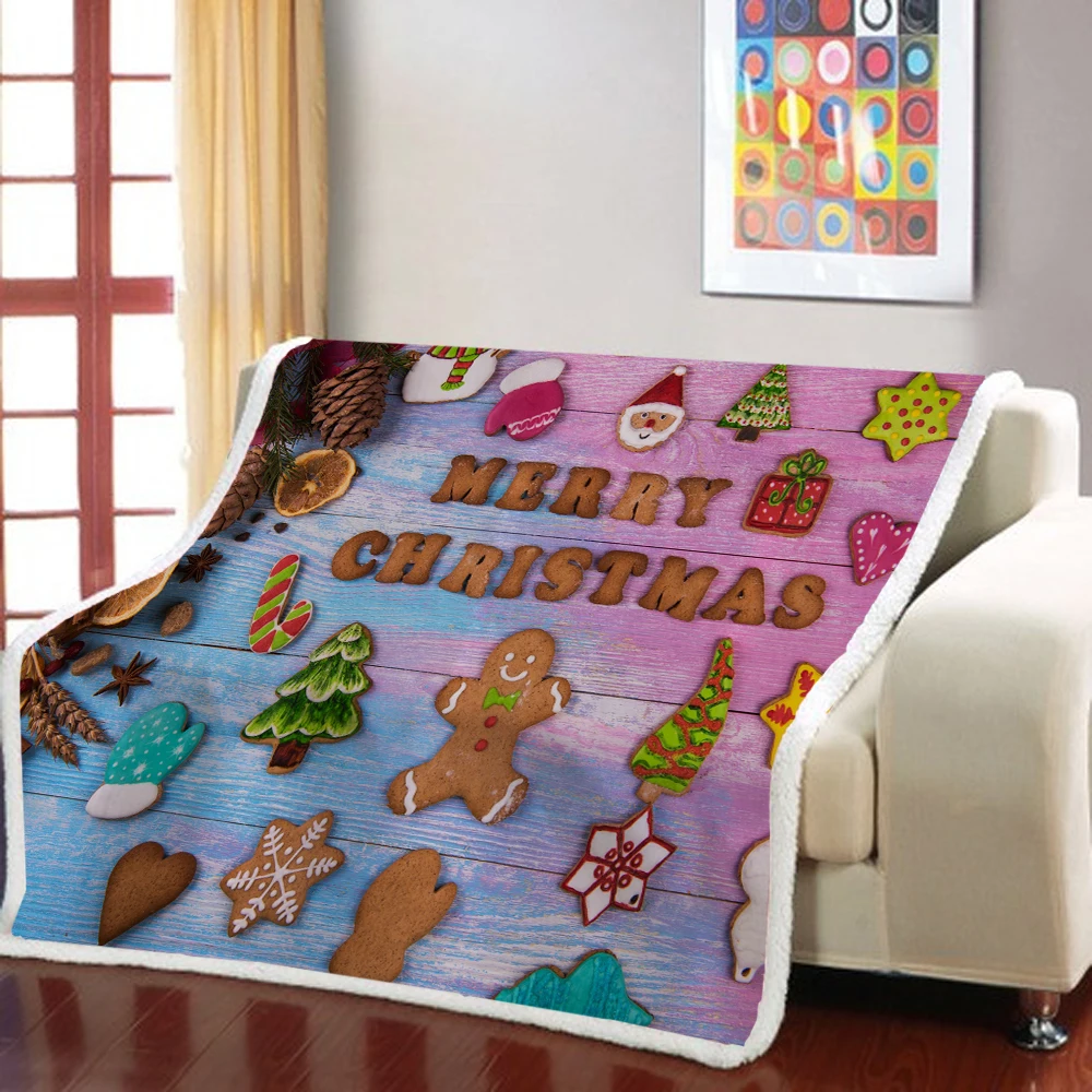 Gingerbread Man/Cookies Sherpa Blanket 3D Print Merry Christmas Throw Blanket Home Textile Weighted Blanket For Kids Blanket
Gingerbread Man/Cookies Sherpa Blanket 3D Print Merry Christmas Throw Blanket Home Textile Weighted Blanket For Kids Blanket