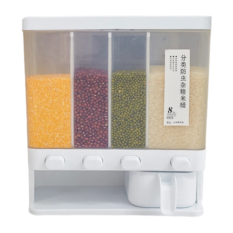 8L Rice Dispenser Storage Bucket Cereal Grain Sealed Container Moisture Proof Dry Food Can Tank Box for Home Kitchen
8L Rice Dispenser Storage Bucket Cereal Grain Sealed Container Moisture Proof Dry Food Can Tank Box for Home Kitchen