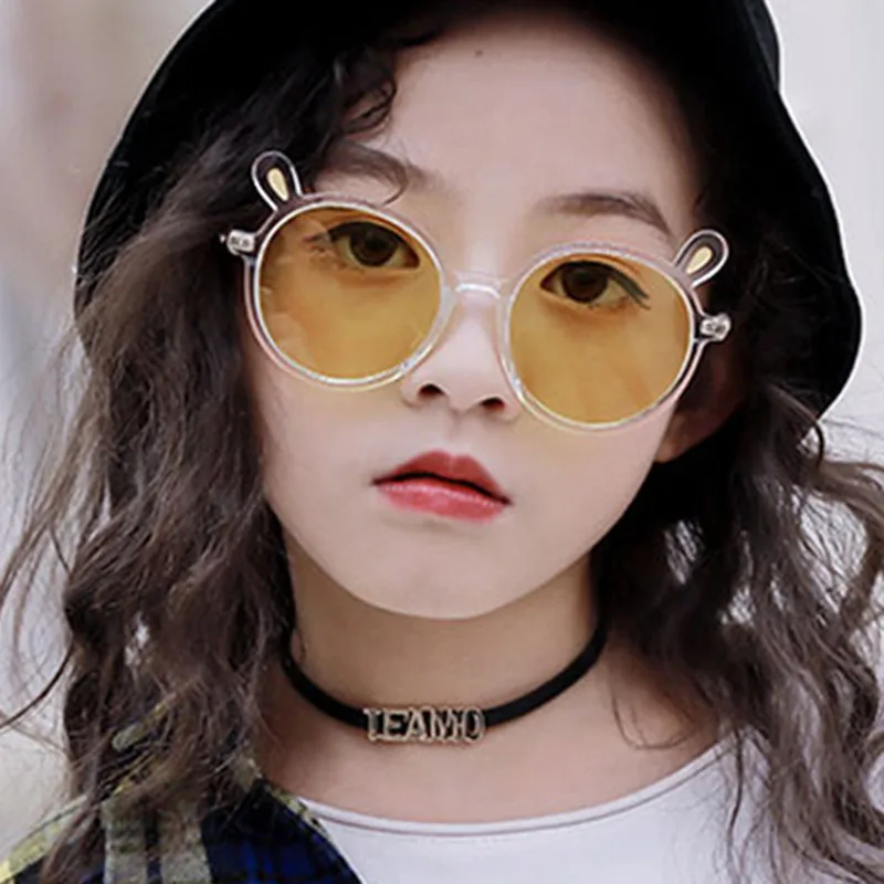 New trend children sunglasses fashion cute bear ear round glasses transparent cartoon kid glasses
New trend children sunglasses fashion cute bear ear round glasses transparent cartoon kid glasses