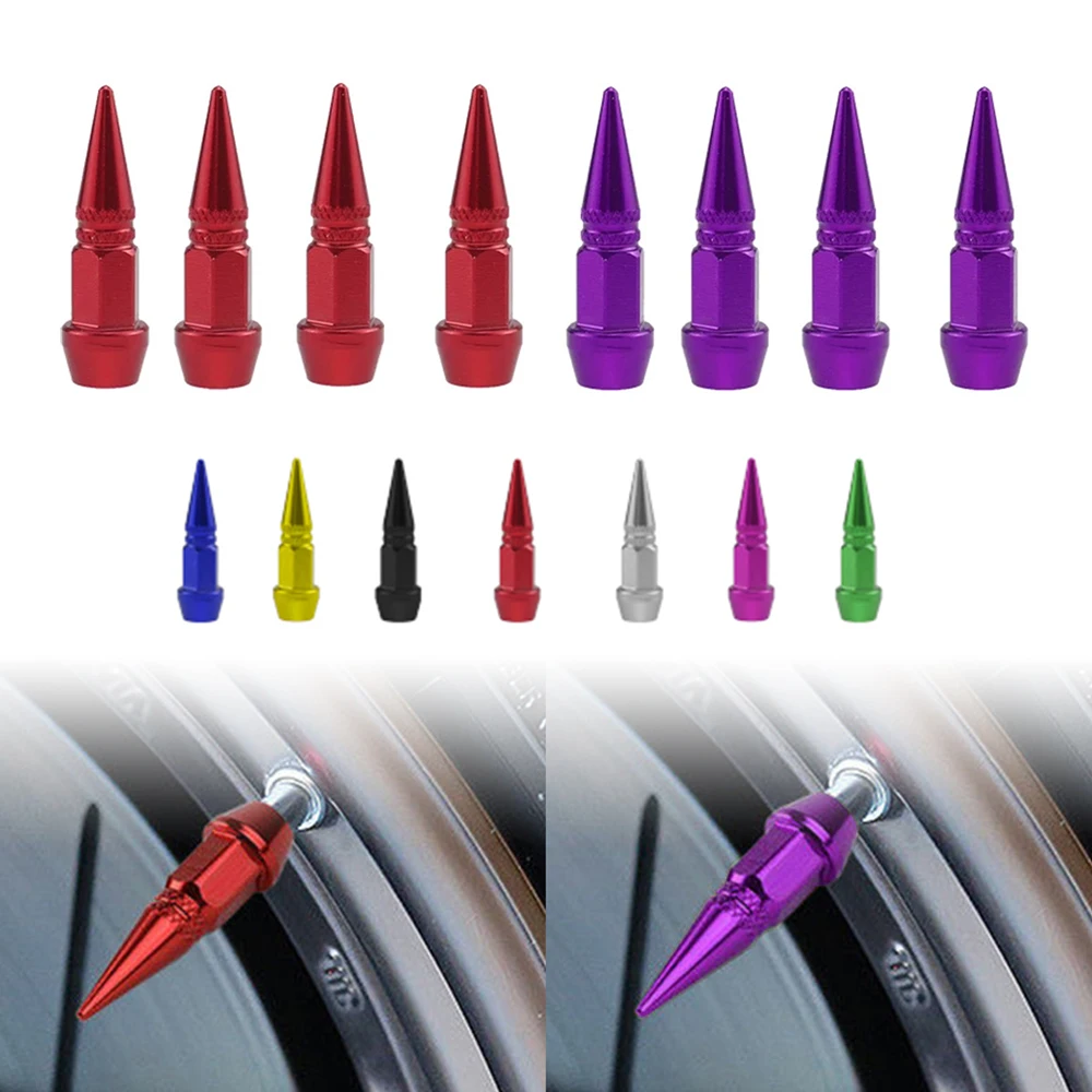 4Pcs Universal Aluminum Car Styling Tunning Car Tire Valve Stem Cap Spike Shaped Metal Dust Covers Lid for Bicycle Motorcycle
4Pcs Universal Aluminum Car Styling Tunning Car Tire Valve Stem Cap Spike Shaped Metal Dust Covers Lid for Bicycle Motorcycle