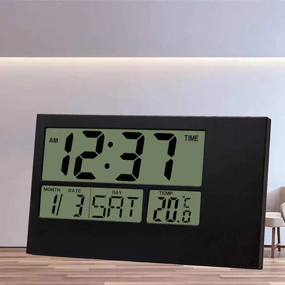Large Wall Clock Home Decor Digital Table Alarm Electronic watch Calendar Countdown Timer Temperature Modern Design 
Large Wall Clock Home Decor Digital Table Alarm Electronic watch Calendar Countdown Timer Temperature Modern Design