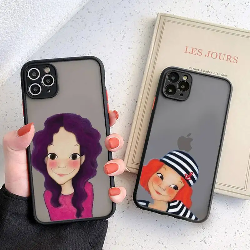 Cartoon Girl Phone Case Black Transparent Matte For IPhone 7 8 11 12 S Mini Pro X XS XR MAX Plus Cover Shell
Cartoon Girl Phone Case Black Transparent Matte For IPhone 7 8 11 12 S Mini Pro X XS XR MAX Plus Cover Shell