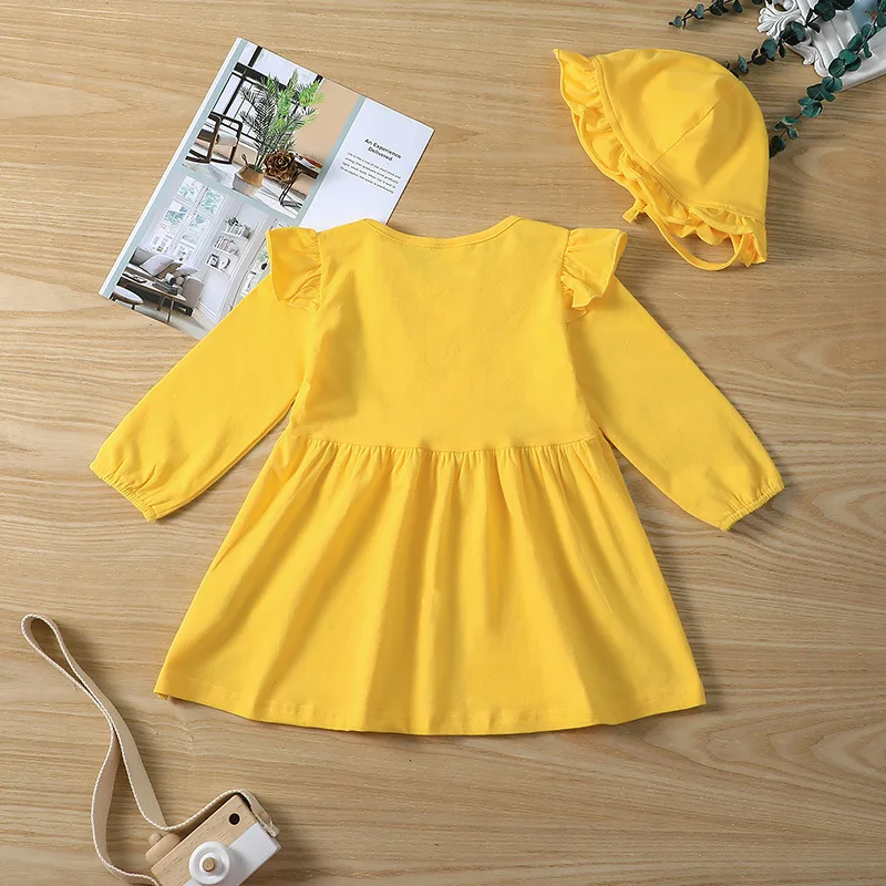 New Spring and Autumn Baby Solid Color Dress Casual with Cap Sweet Loose Skirt Simple Fashion Children's Wear
New Spring and Autumn Baby Solid Color Dress Casual with Cap Sweet Loose Skirt Simple Fashion Children's Wear