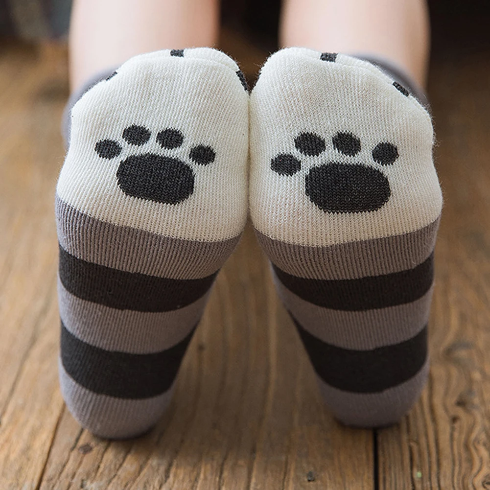 Fashion womens Cats Paw stripe Socks Cute Funny Thick Girls Cartoon Animal Fingers Sock Hosiery Toe Thick Casual Classic Socks
Fashion womens Cats Paw stripe Socks Cute Funny Thick Girls Cartoon Animal Fingers Sock Hosiery Toe Thick Casual Classic Socks