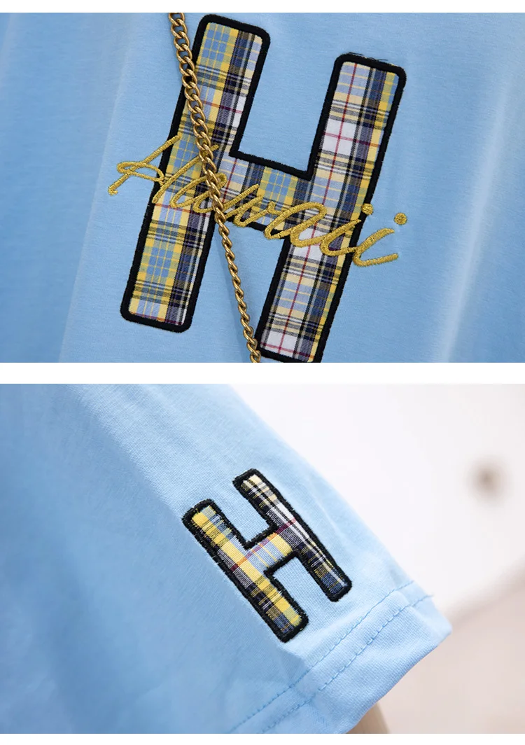 2021 Summer New Korean Style Simple Embroidered Letter Ladies T-shirt Short Sleeve Round Neck Mid-Length Casual Pullover Top Tee
2021 Summer New Korean Style Simple Embroidered Letter Ladies T-shirt Short Sleeve Round Neck Mid-Length Casual Pullover Top Tee