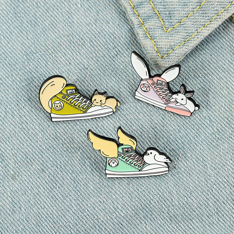 Cute Cartoon Shoes Enamel Pins Custom Cat Rabbit Bird Brooches Bag Lapel Pin Animal Badges Jewelry Gift for Friends Wholesale
Cute Cartoon Shoes Enamel Pins Custom Cat Rabbit Bird Brooches Bag Lapel Pin Animal Badges Jewelry Gift for Friends Wholesale