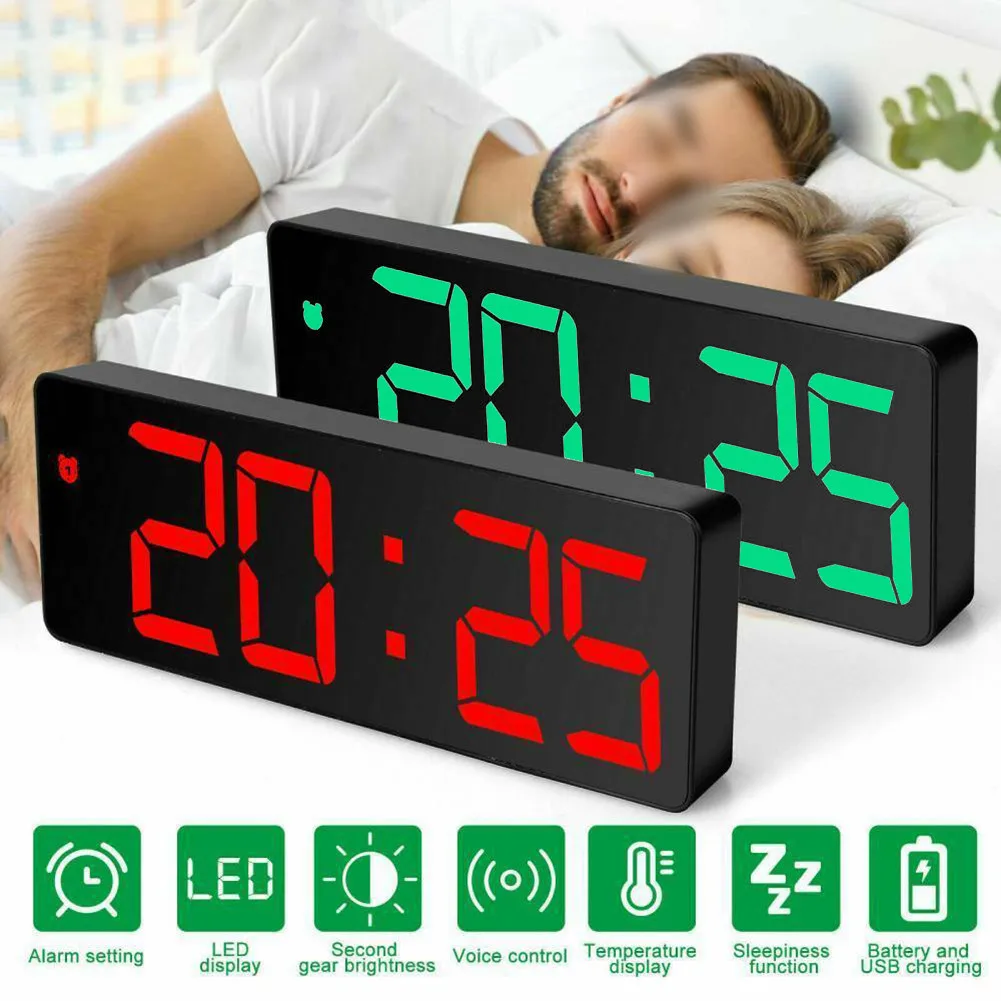 Alarm Clock Led Display Digital Mirror Alarm Clock Battery Plug-In Dual Purpose Alarm Clock Suitable For Bedroom Office Clock
Alarm Clock Led Display Digital Mirror Alarm Clock Battery Plug-In Dual Purpose Alarm Clock Suitable For Bedroom Office Clock