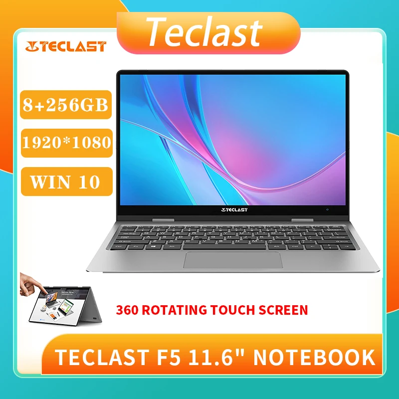 Ноутбук Teclast F5, 11,6 дюйма, Intel N4100, 8 + 256 ГБ, Windows 10, 1920*1080, IPS, 360 дюйма
Ноутбук Teclast F5, 11,6 дюйма, Intel N4100, 8 + 256 ГБ, Windows 10, 1920*1080, IPS, 360 дюйма