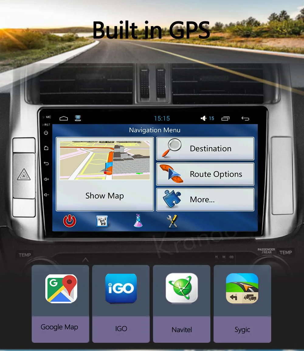 Krando Android 10.0 9" for Toyota Land Cruiser Prado 150 2010-2013 car radio player gps navigation multimedia system
Krando Android 10.0 9" for Toyota Land Cruiser Prado 150 2010-2013 car radio player gps navigation multimedia system