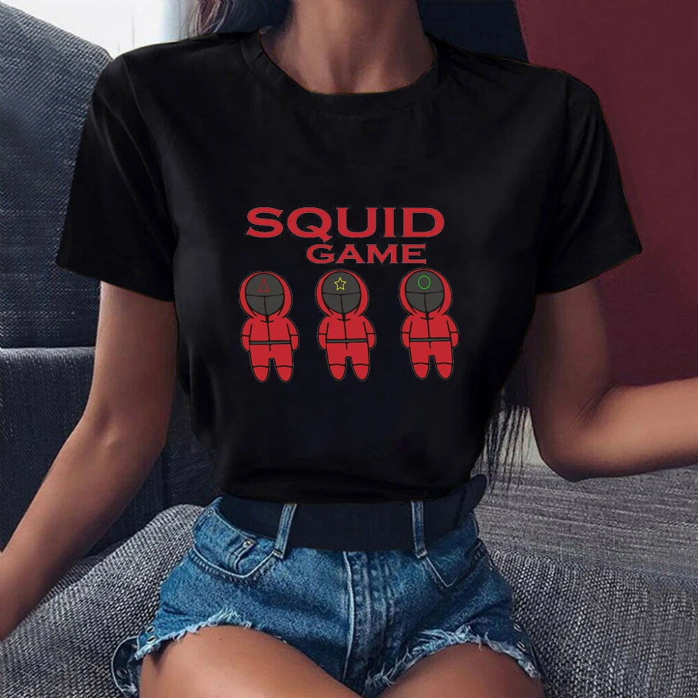 2022 Hot Sale Squid Game Tv Show Graphic Print T-Shirt Women'S Clothing Funny Kpop Style Fashion T Shirt Femme Harajuku Shirt
2022 Hot Sale Squid Game Tv Show Graphic Print T-Shirt Women'S Clothing Funny Kpop Style Fashion T Shirt Femme Harajuku Shirt