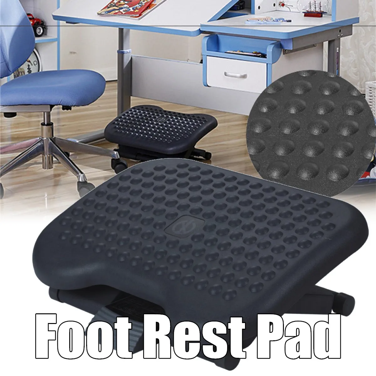 Adjustable Tilting Footrest Under Desk Ergonomic Massager Multifunction Foot Rest Pad Footstool Home Office Health Care Black
Adjustable Tilting Footrest Under Desk Ergonomic Massager Multifunction Foot Rest Pad Footstool Home Office Health Care Black