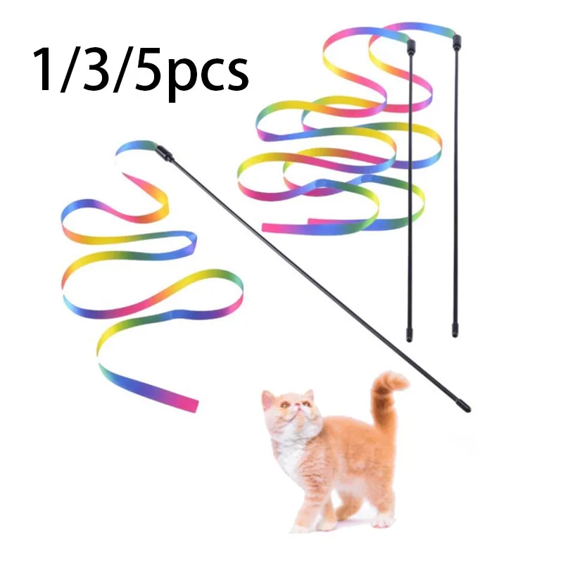 1/3/5PCS Rainbow Cat Teaser Stick Cat Toys Double-sided Rainbow Ribbon Cat-teaser Sticks Cat Interactive Toy Home Pet Supplies
1/3/5PCS Rainbow Cat Teaser Stick Cat Toys Double-sided Rainbow Ribbon Cat-teaser Sticks Cat Interactive Toy Home Pet Supplies