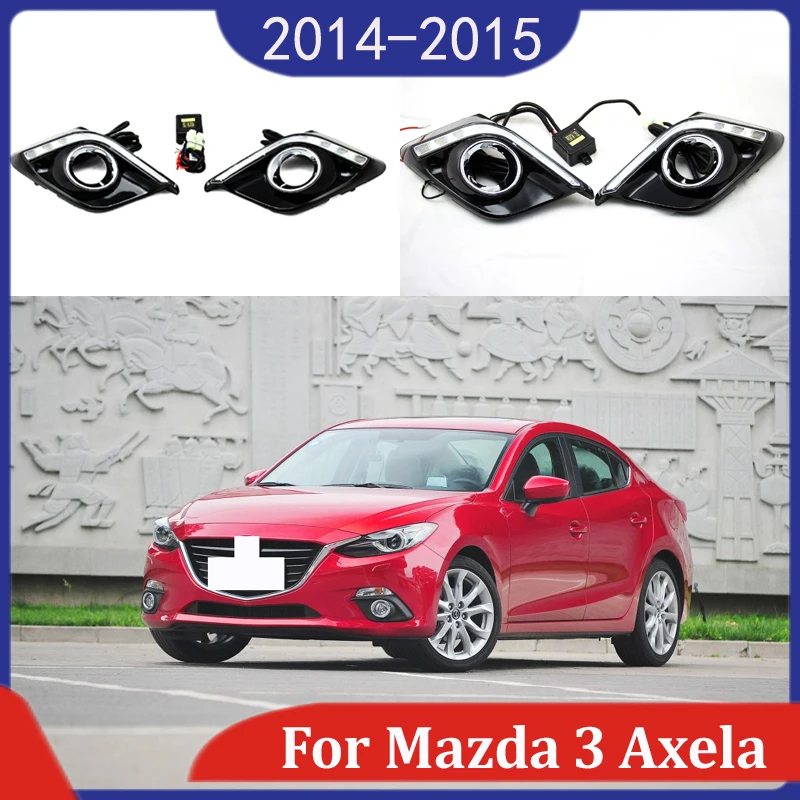 Фото 2 шт. для Mazda 3 Axela 2014 2015 6000K белый светильник Светодиодный дневной вождения бега DRL(China)