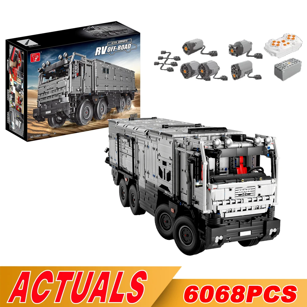 T4009 6068PCS 8x8 Luxury Expedition Camper Technical Rc Man Rv Off-road Camper Car Building Blocks Assembly Bricks Kids Gifts
T4009 6068PCS 8x8 Luxury Expedition Camper Technical Rc Man Rv Off-road Camper Car Building Blocks Assembly Bricks Kids Gifts