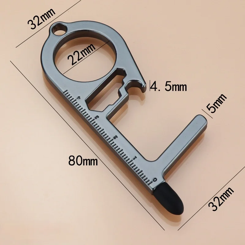 Car Keychain Zinc Alloy EDC Door Opener Can Touch The Screen Without Touching The Elevator Artifact Multi-function
Car Keychain Zinc Alloy EDC Door Opener Can Touch The Screen Without Touching The Elevator Artifact Multi-function