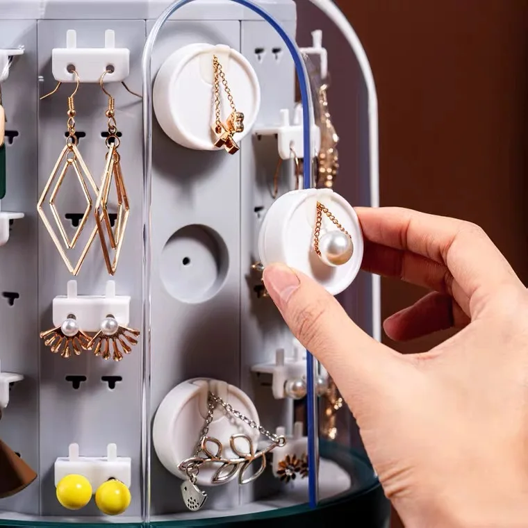 360 Rotating Jewelry Box Cosmetic Storage Box Transparent Makeup Organizer Desktop Earrings Necklace Organizer Dropshipping
360 Rotating Jewelry Box Cosmetic Storage Box Transparent Makeup Organizer Desktop Earrings Necklace Organizer Dropshipping
