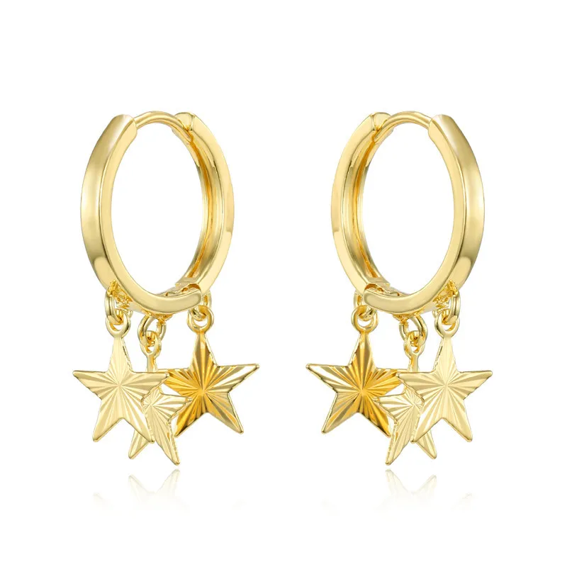 2020 New Fashion Gold Color Round Five Star Earring For Women Geometry Alloy Lock Key Drop Earring Jewelry 
2020 New Fashion Gold Color Round Five Star Earring For Women Geometry Alloy Lock Key Drop Earring Jewelry