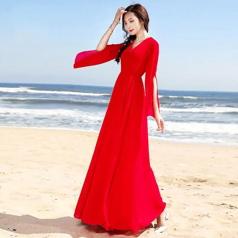 Summer dress 2021 new slim slim chiffon dress seaside holiday beach dress super fairy
Summer dress 2021 new slim slim chiffon dress seaside holiday beach dress super fairy