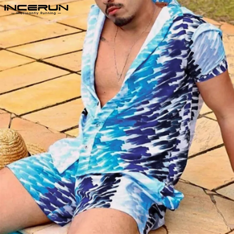 Мужской комплект из 2 предметов INCERUN, дышащая рубашка с отворотами и коротким рукавом, шорты, уличная одежда для отдыха, гавайский костюм, S-5XL,...
Мужской комплект из 2 предметов INCERUN, дышащая рубашка с отворотами и коротким рукавом, шорты, уличная одежда для отдыха, гавайский костюм, S-5XL,...