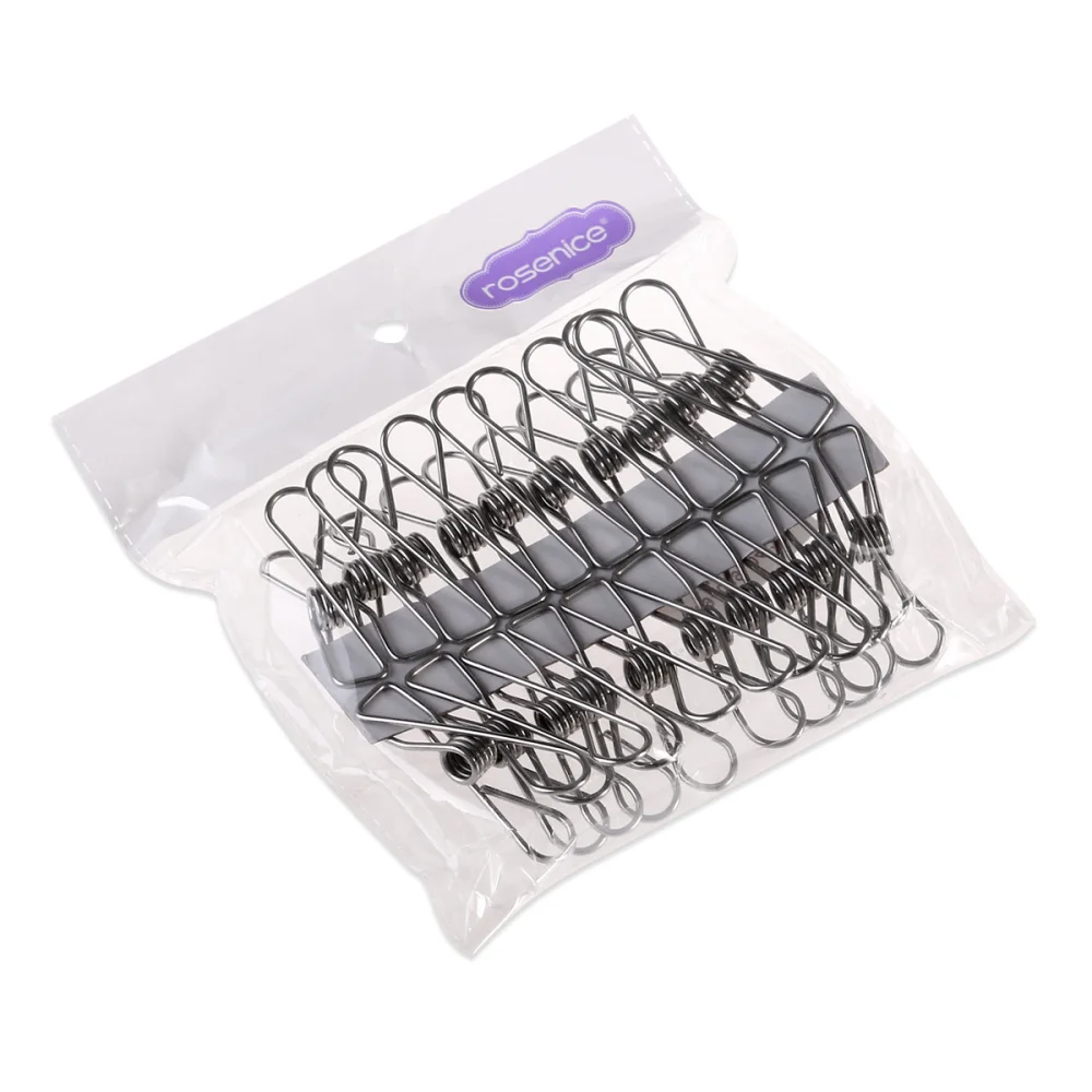 ROSENICE 20pcs Multipurpose Stainless Steel Clips Clothes Pegs Holders (Silver)
ROSENICE 20pcs Multipurpose Stainless Steel Clips Clothes Pegs Holders (Silver)