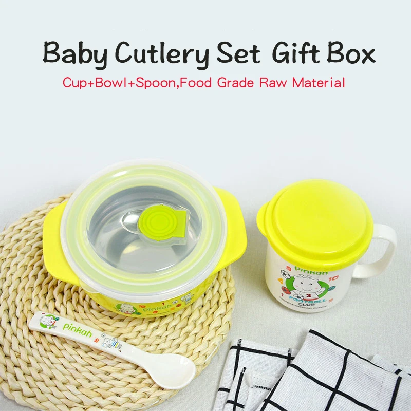 PINKAH Tableware 3 Pcs Set Suit 304 Stainless Steel Children's Cup Bowl Spoon Set Heat Preservation Bowl Feed Tableware
PINKAH Tableware 3 Pcs Set Suit 304 Stainless Steel Children's Cup Bowl Spoon Set Heat Preservation Bowl Feed Tableware