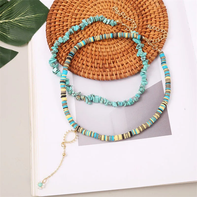 Ant Angel Bohemian Style Multicolor Beaded Necklace Green Natural Irregular Stone Cute Daisy Pendant Necklace 2PCS/Set
Ant Angel Bohemian Style Multicolor Beaded Necklace Green Natural Irregular Stone Cute Daisy Pendant Necklace 2PCS/Set