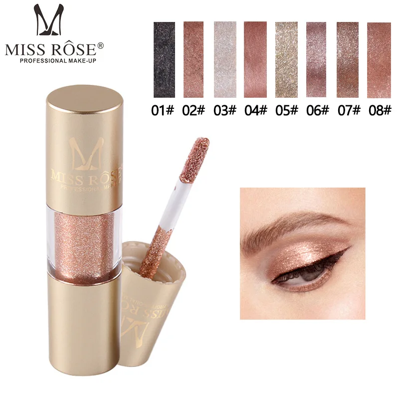 

MISS ROSE cylindrical monochromatic pearlescent shiny portable Jin Cong eye shadow liquid net red waterproof liquid eye shadow