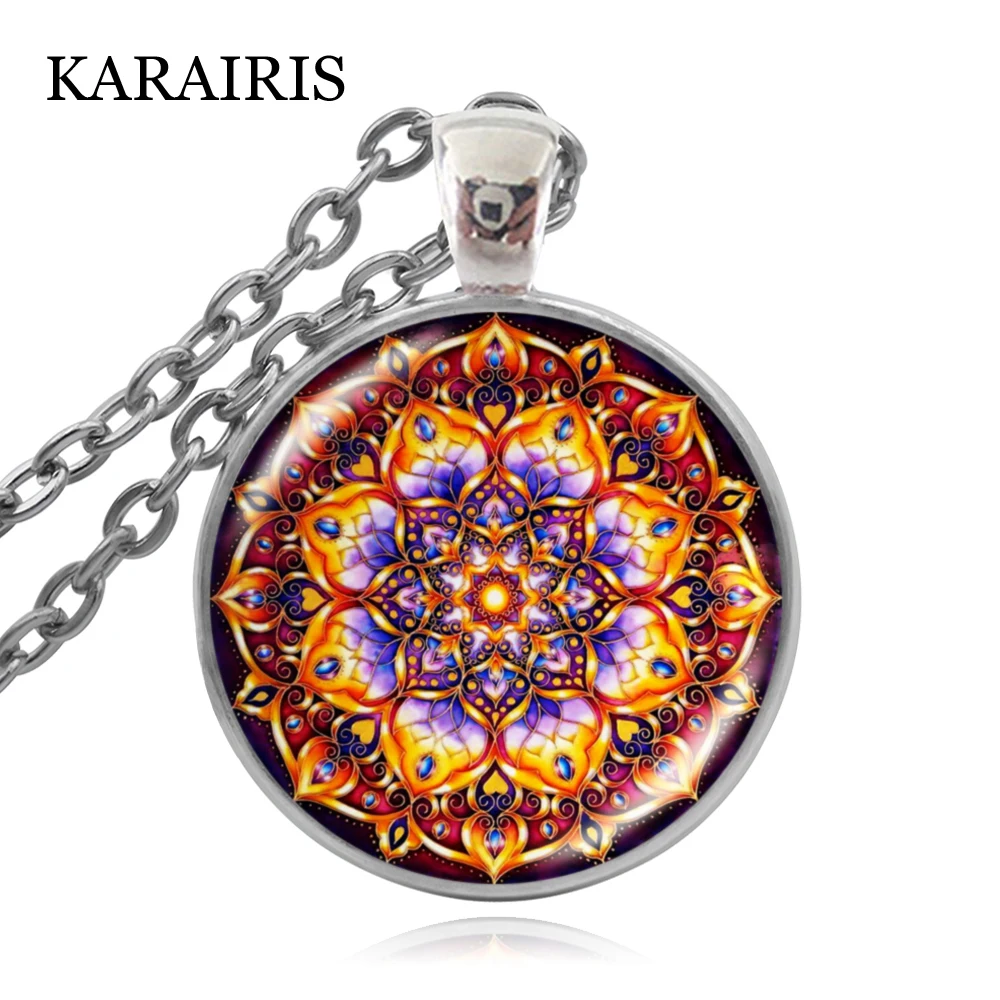 KARAIRIS New Fashion Beauty Mandala Yoga Flowers Necklace Om Yoga Mandala Jewelry Glass Dome Pendants Necklaces For Women
KARAIRIS New Fashion Beauty Mandala Yoga Flowers Necklace Om Yoga Mandala Jewelry Glass Dome Pendants Necklaces For Women