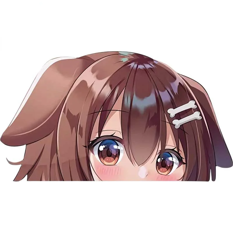 Солнцезащитные автомобильные наклейки Hololive Inugami Korone аниме наклейки окна мотоцикла водонепроницаемое украшение KK13 * 7 см