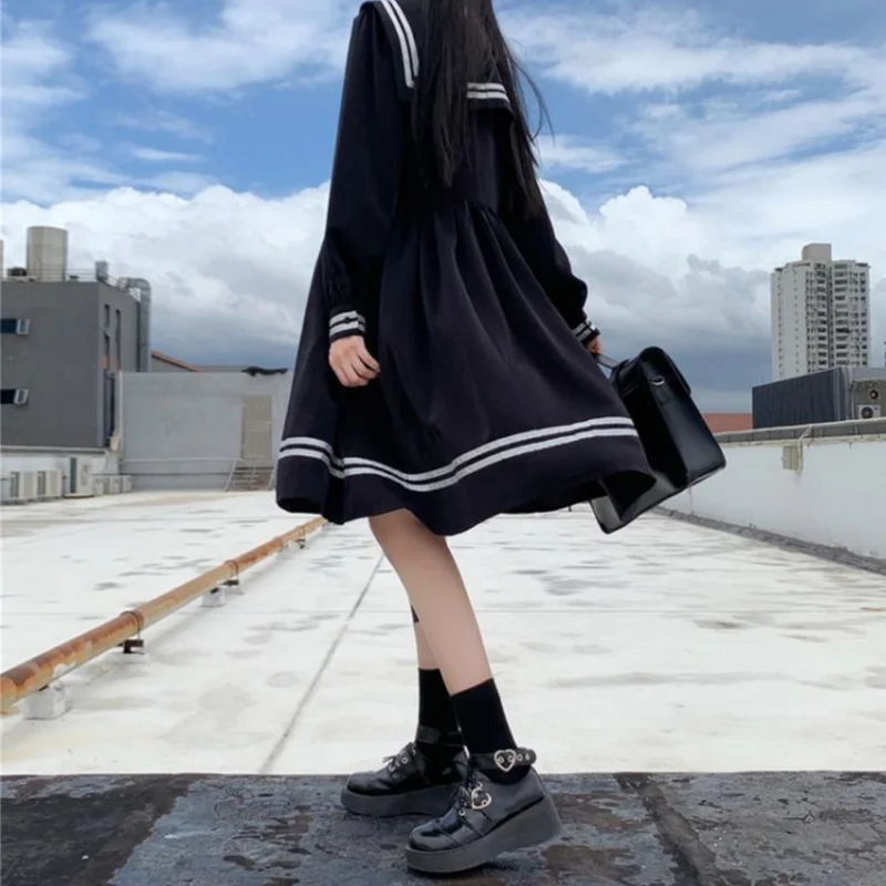 Dresses Women Long Sleeve All-match Preppy Korean Style Students Cozy Sweet Knee-length Trendy Simple Female Bow Kawaii Ulzzang
Dresses Women Long Sleeve All-match Preppy Korean Style Students Cozy Sweet Knee-length Trendy Simple Female Bow Kawaii Ulzzang