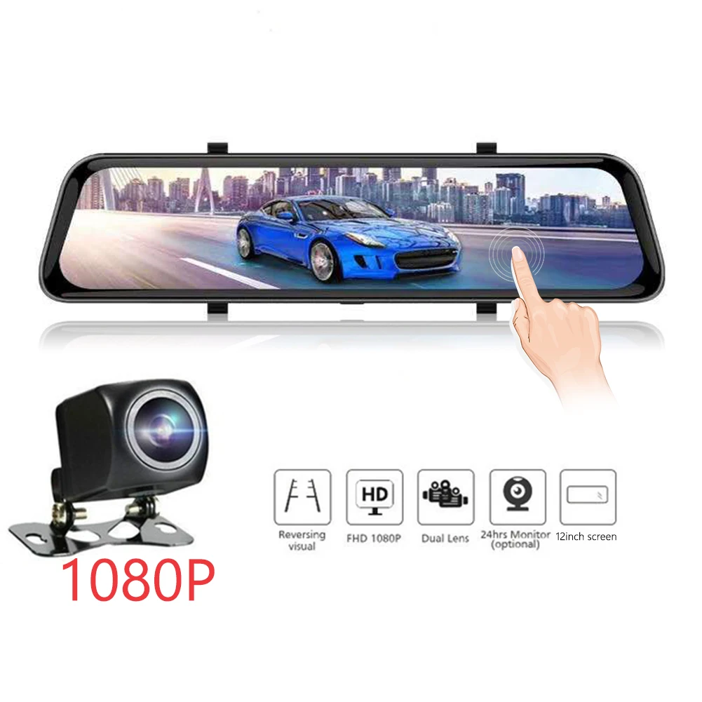 S12 IPS HD Touch Screen Car DVR RearView Mirror Dash Camera 2K 1080P Dash Cam Dual Lens Video Recorder Stream RearView Mirror
S12 IPS HD Touch Screen Car DVR RearView Mirror Dash Camera 2K 1080P Dash Cam Dual Lens Video Recorder Stream RearView Mirror