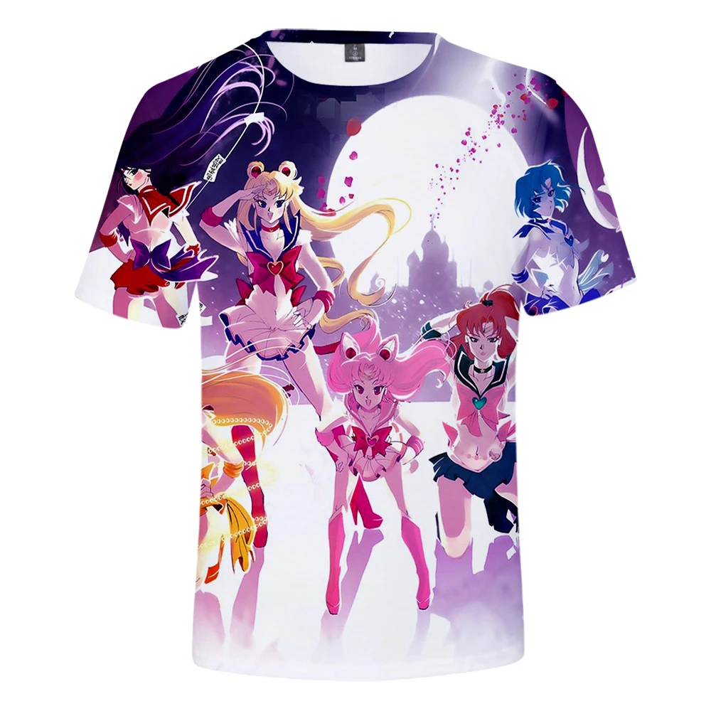 Anime Sailor Moon 3d Print T-shirt Women Men Summer Fashion Casual Short Sleeve T-shirt Sailor Moon Girls Shirts manga Clothes
Anime Sailor Moon 3d Print T-shirt Women Men Summer Fashion Casual Short Sleeve T-shirt Sailor Moon Girls Shirts manga Clothes