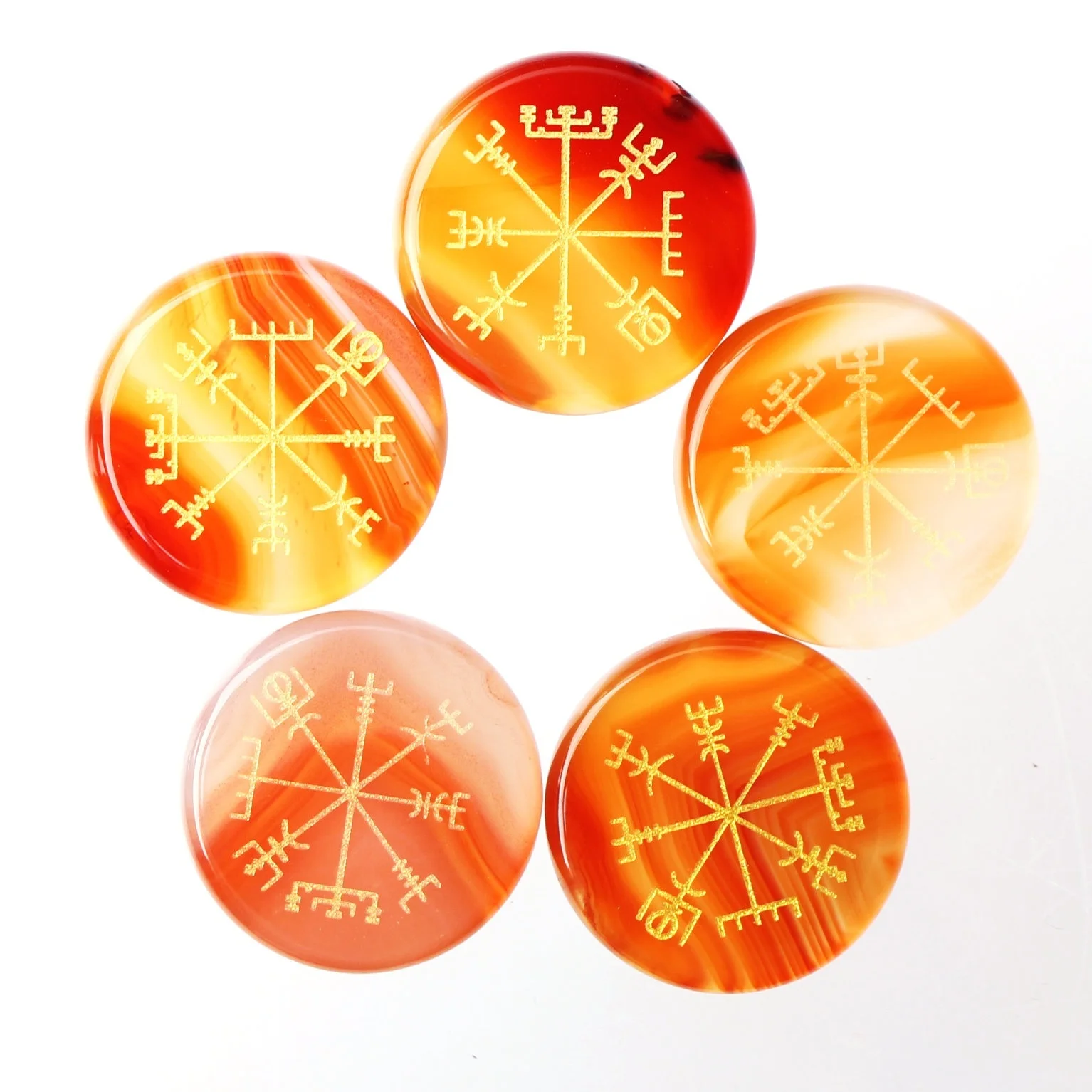 4Pcs Natural Round Shaped Tumbled Stones Engraved Rune Symbols Reiki Crystal Healing Pendant Gift
4Pcs Natural Round Shaped Tumbled Stones Engraved Rune Symbols Reiki Crystal Healing Pendant Gift