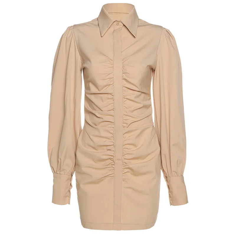 Lantern Sleeve Dress Stacked Button Shirt Mini Dresses Women lapel Single Breasted Sexy Party Streetwear Autumn Vestido 3 colors
Lantern Sleeve Dress Stacked Button Shirt Mini Dresses Women lapel Single Breasted Sexy Party Streetwear Autumn Vestido 3 colors