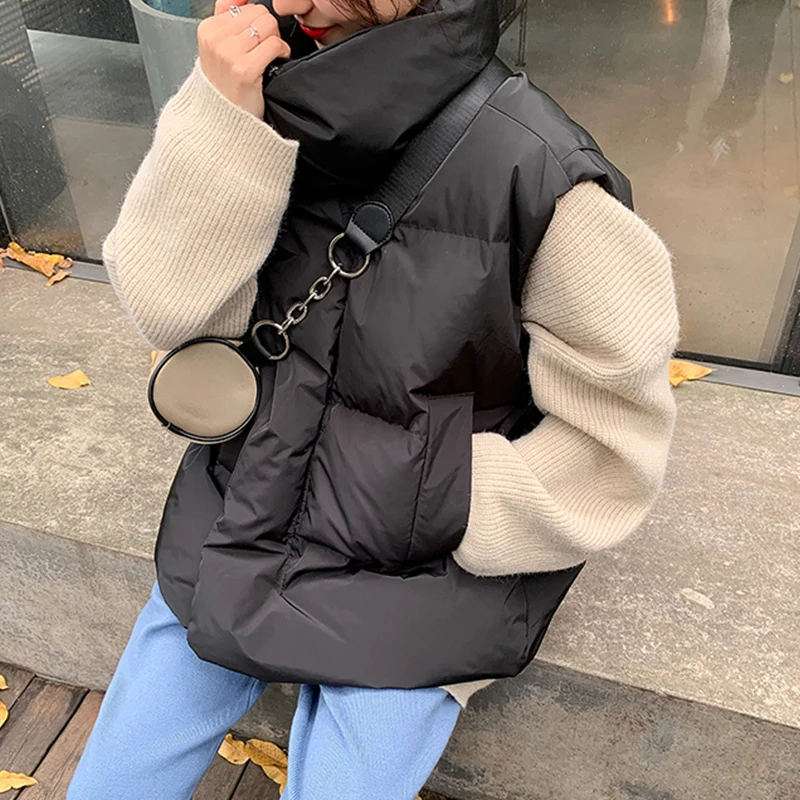 Ailegogo New Spring Women Stand Collar Short Padded Vest Streetwear Female Warm Loose Sleeveless Cotton Tops Ladies Waistcoat
Ailegogo New Spring Women Stand Collar Short Padded Vest Streetwear Female Warm Loose Sleeveless Cotton Tops Ladies Waistcoat