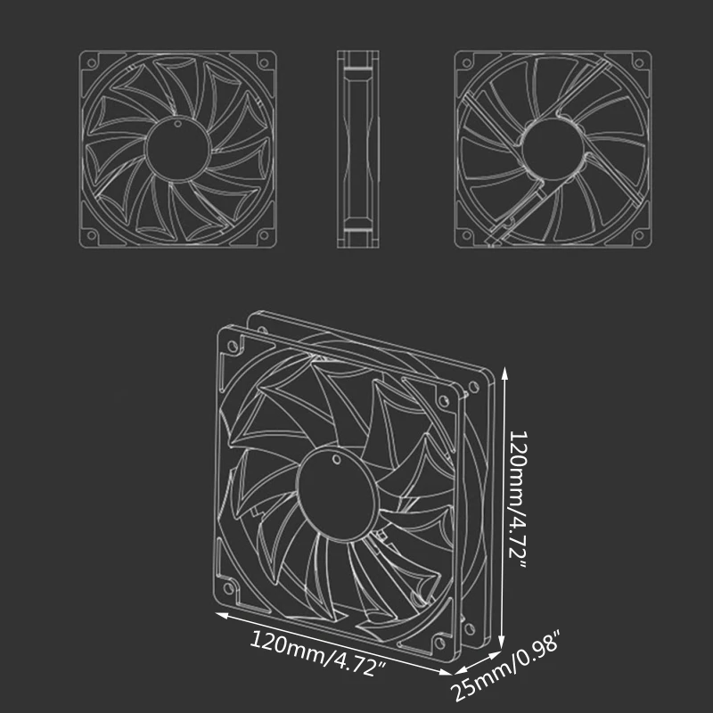 4 Pin 120MM 1800RPM PWM PC Case Fan Speed Adjustable High Airflow CPU Radiator Long Life Ultra Quiet Computer Cooling Fan
4 Pin 120MM 1800RPM PWM PC Case Fan Speed Adjustable High Airflow CPU Radiator Long Life Ultra Quiet Computer Cooling Fan