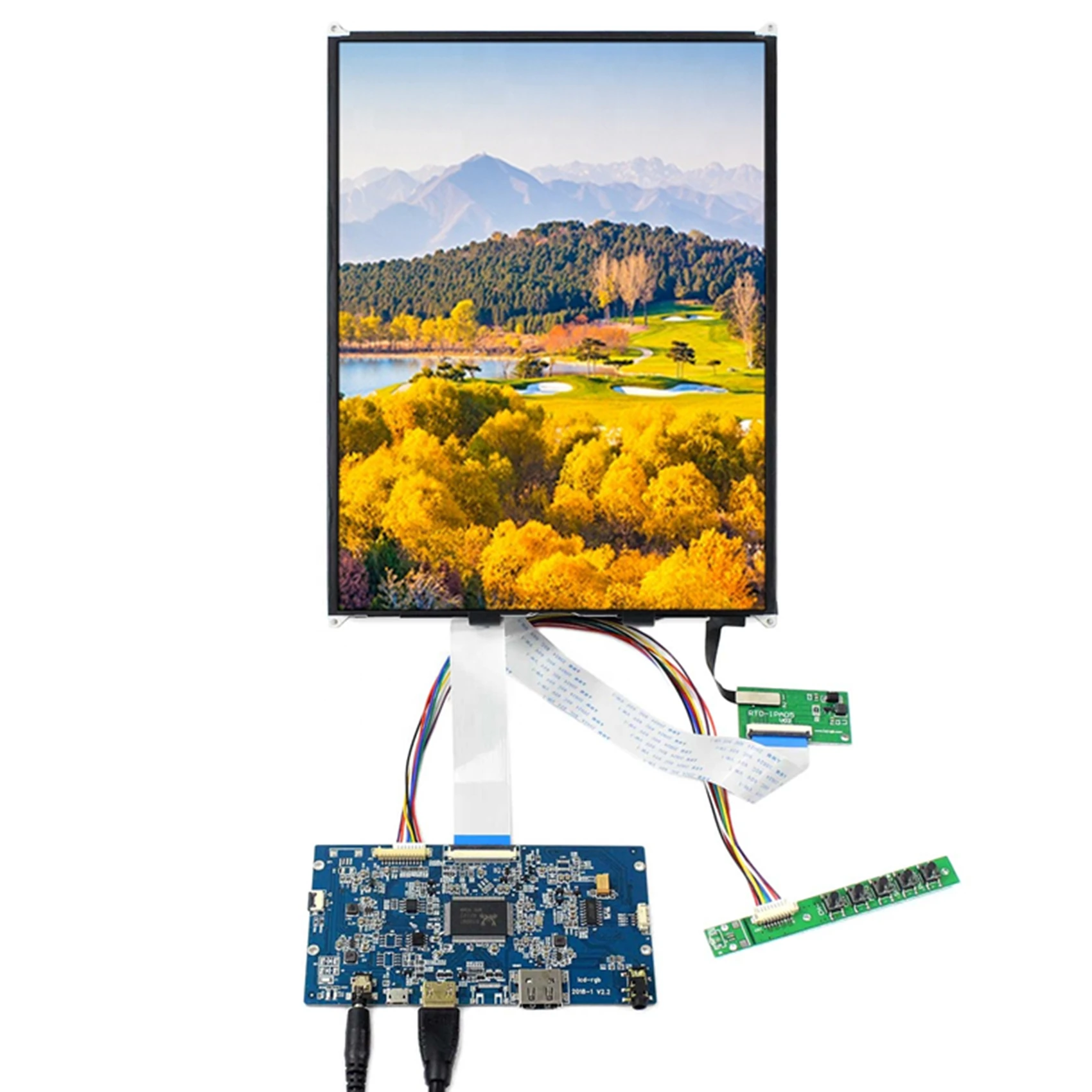 9.7" inch 1536x2048 LP097QX2 LTL097QL02 IPS LCD Screen with HDMI LCD Controller Board Work for 9.7” inch eDP Interface LCD Panel
9.7" inch 1536x2048 LP097QX2 LTL097QL02 IPS LCD Screen with HDMI LCD Controller Board Work for 9.7” inch eDP Interface LCD Panel