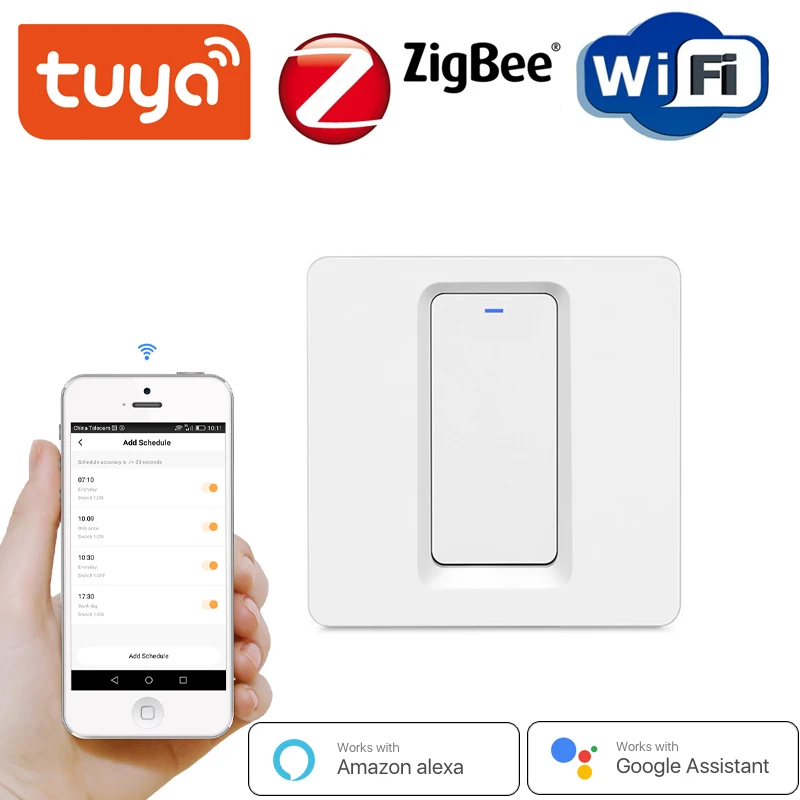 Tuay ZigBee Switch Working with Tuya ZigBee Hub Touch Switch Sticker SmartLife App Control Powered by TuYa Wall Switch 110v 220v
Tuay ZigBee Switch Working with Tuya ZigBee Hub Touch Switch Sticker SmartLife App Control Powered by TuYa Wall Switch 110v 220v