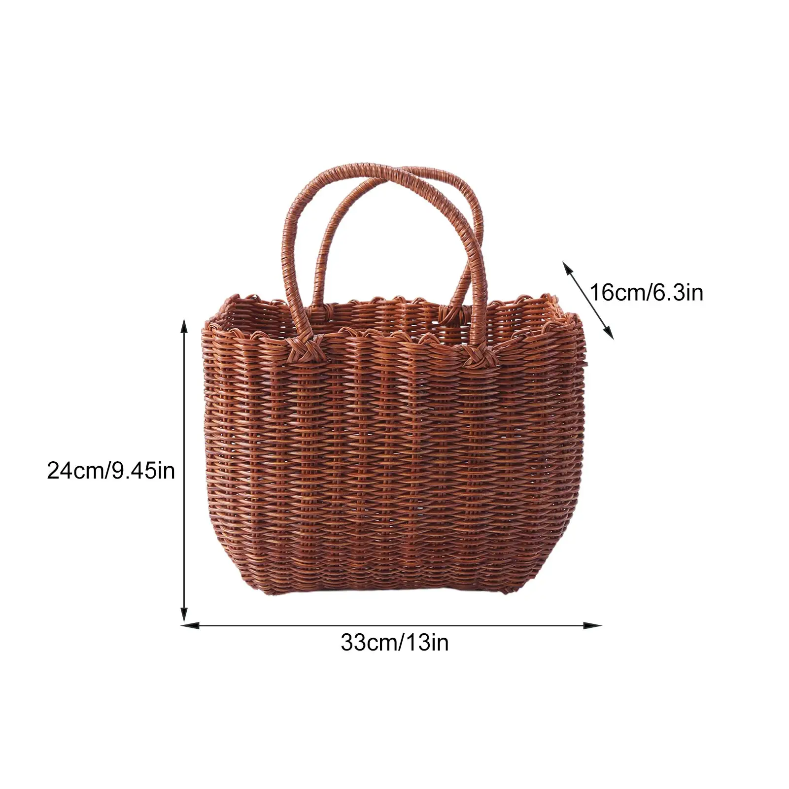 Handmade Wicker Plastic Basket With Handle Wicker Camping Picnic Basket Natural Woven Storage Organizer Sewing Gift Basket 
Handmade Wicker Plastic Basket With Handle Wicker Camping Picnic Basket Natural Woven Storage Organizer Sewing Gift Basket