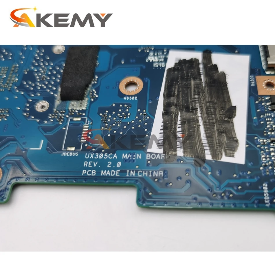 Akemy UX305CA Laptop motherboard for ASUS ZenBook UX305CA UX305C original mainboard 4GB-RAM M3-6Y30 CPU
Akemy UX305CA Laptop motherboard for ASUS ZenBook UX305CA UX305C original mainboard 4GB-RAM M3-6Y30 CPU