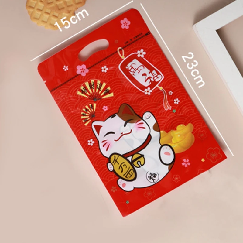 50 Pieces Lucky Cat Candy Bag Stand Up Pouch Zipper Closurek Gift Bags for New Year Wrap Gifts Party Supplies Bags
50 Pieces Lucky Cat Candy Bag Stand Up Pouch Zipper Closurek Gift Bags for New Year Wrap Gifts Party Supplies Bags